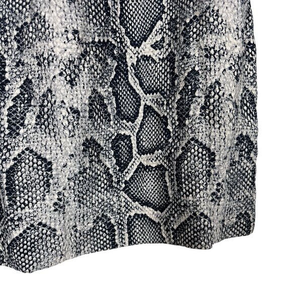 Rebecca Taylor Snakeskin Animal Print Bow Cocktail Dress Taupe Gray Black Size 6 - Picture 6 of 10